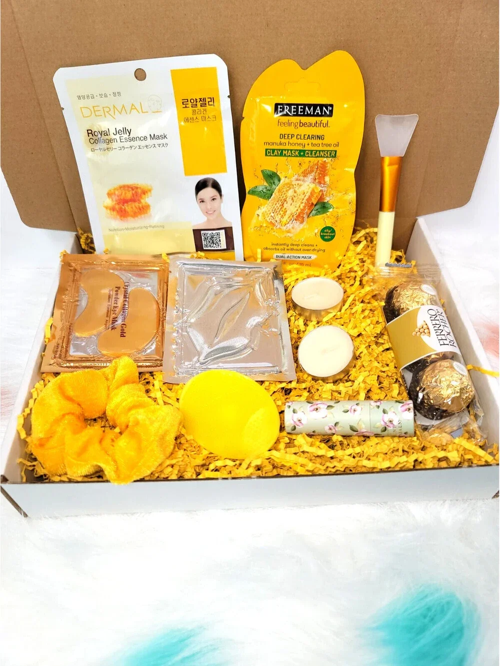 Wmen Gift Box Self-Care Basket and Facial Gift Set